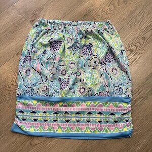LILLY PULITZER Adella Tube Top OPEN WATER Blue Ibiza‎ Strapless Size Small S